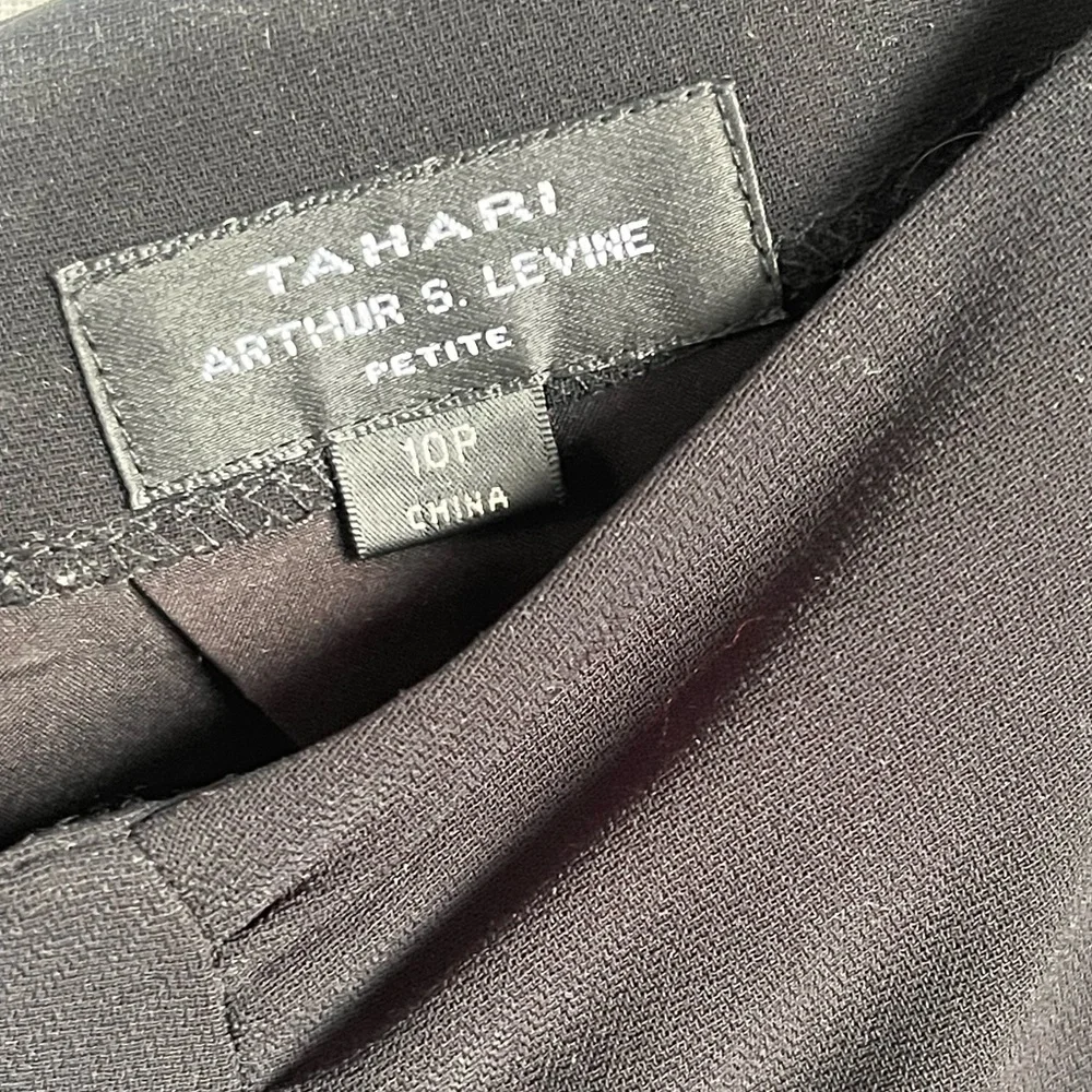 Tahari ASL Black Sheath Midi Dress Size 10P EUC - Picture 2 of 13